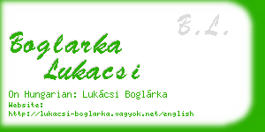 boglarka lukacsi business card