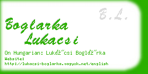 boglarka lukacsi business card